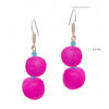 Necklace & Earring Set Of Pink Chalcedony Tumble & Blue Topaz Beads FN-1068