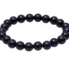 Black Onyx Gemstone Beaded Flexible Bracelet BS-1069