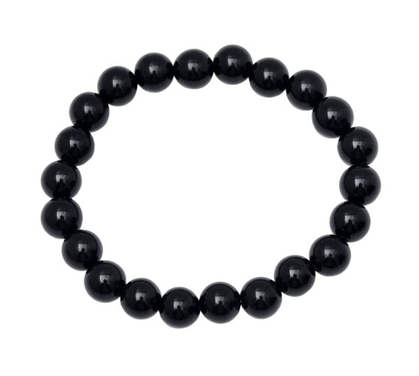Black Onyx Gemstone Beaded Flexible Bracelet BS-1069