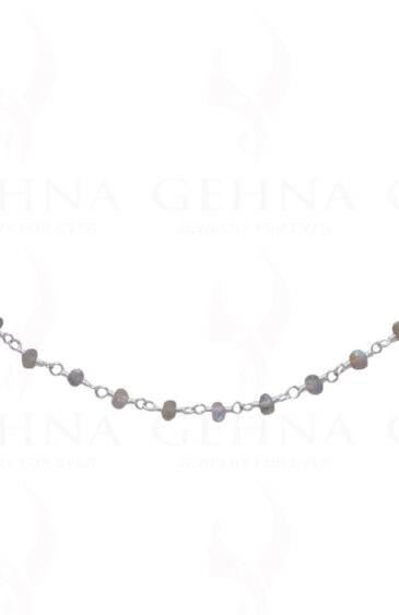 Labradorite Gemstone Bead Chain In .925 Sterling Silver CS-1069