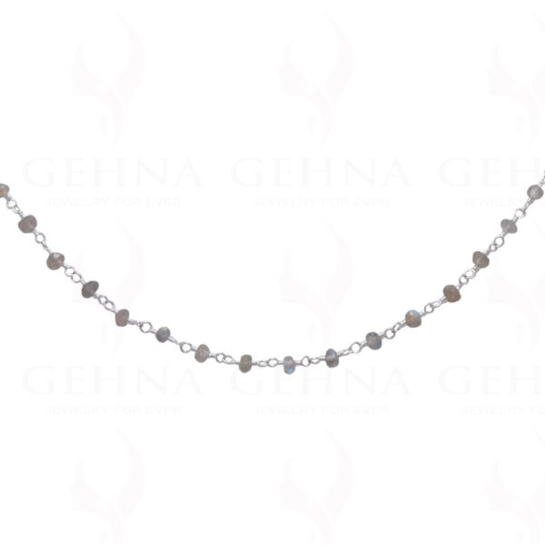 Labradorite Gemstone Bead Chain In .925 Sterling Silver CS-1069