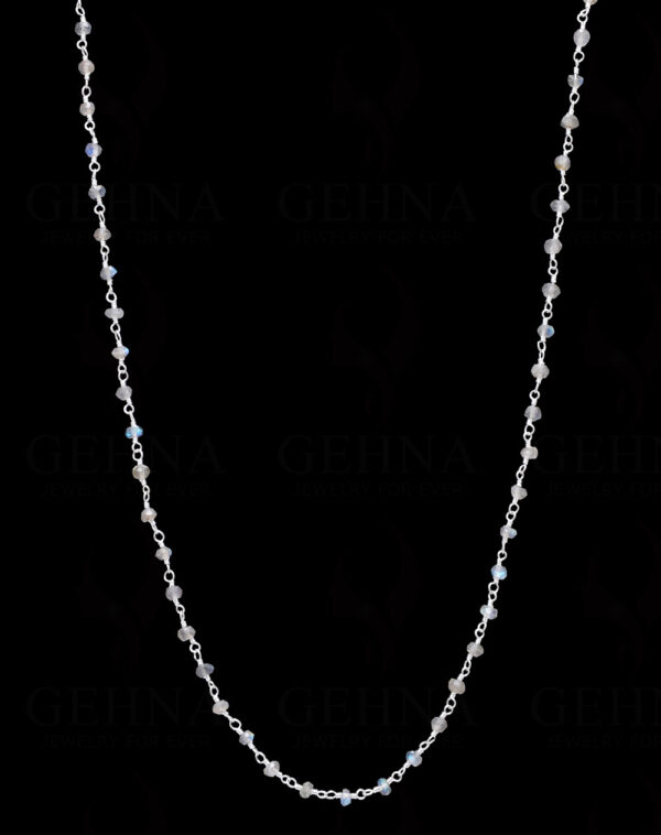 Labradorite Gemstone Bead Chain In .925 Sterling Silver CS-1069