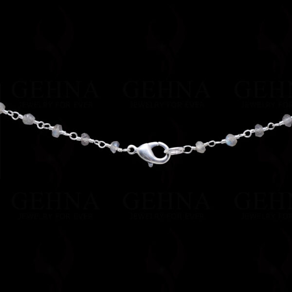 Labradorite Gemstone Bead Chain In .925 Sterling Silver CS-1069