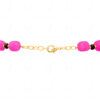 Necklace Of Chalcedony Tumbles With Spinel Beads & Gold Plated Spacer FN-1069