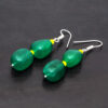 Necklace Of Green Onyx Tumble & Yellow Jasper Beads FN-1070