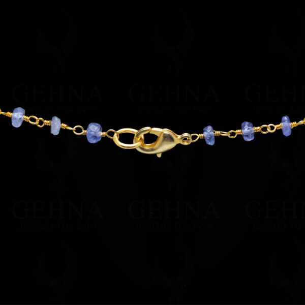 18" Tanzanite Gemstone Bead Chain In .925 Sterling Silver CS-1070