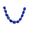 Blue Sapphire Tumble With Gold Plated Spacer Beads Necklace & Earring Set FN-1071