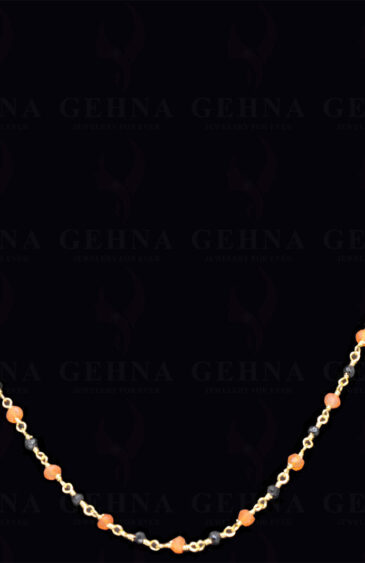 18′ Fanta & Spinel Gemstone Bead Chain In .925 Sterling Silver CS-1072