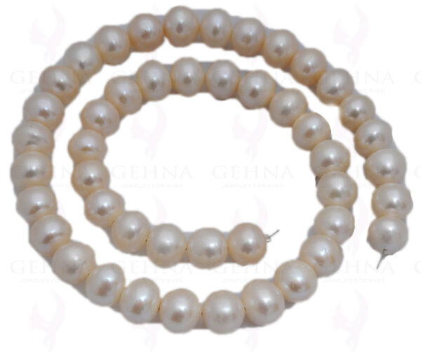 8 Mm Pearl Round Cabochon Bead Strand NM-1072