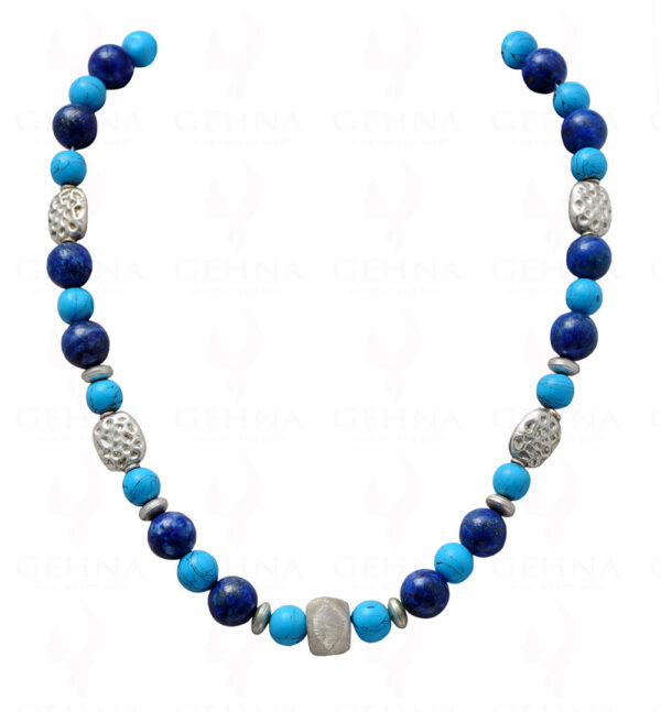 Lapis Lazuli Beads Necklace, Gemstone Beads Necklace, 3mm Beads Necklace,  Designer Round Beads Necklace, Blue Color Bead Necklace - Etsy | Round bead  necklace, Gemstone beaded necklace, Lapis lazuli beads