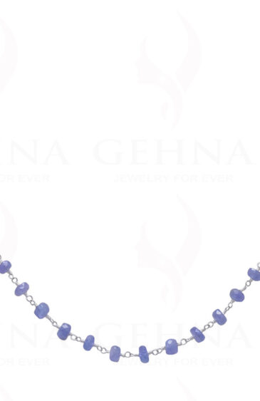 18″ Tanzanite Faceted Bead Chain In .925 Sterling Silver CS-1073