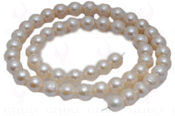 12 Mm Pearl Round Cabochon Bead Strand NM-1073