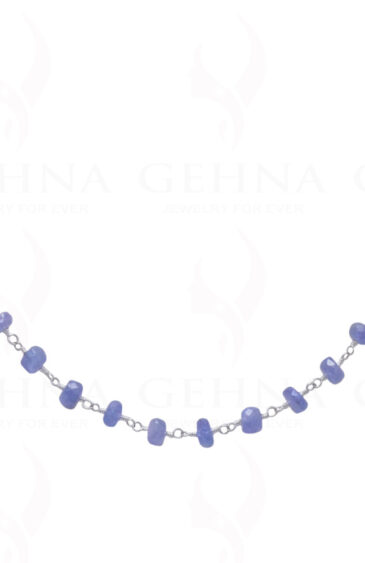 18″ Tanzanite Faceted Bead Chain In .925 Sterling Silver CS-1073