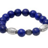Lapis Lazuli Gemstone Beaded Flexible Bracelet BS-1074