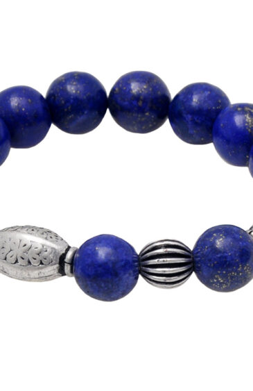 Lapis Lazuli Gemstone Beaded Flexible Bracelet BS-1074