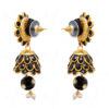 Black Onyx, Pearl & White Sapphire Studded Pachi Earrings FE-1074
