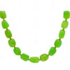 Peridot Green Tumble Necklace & Earrings With Gold Plated Spacer Beads FN-1074