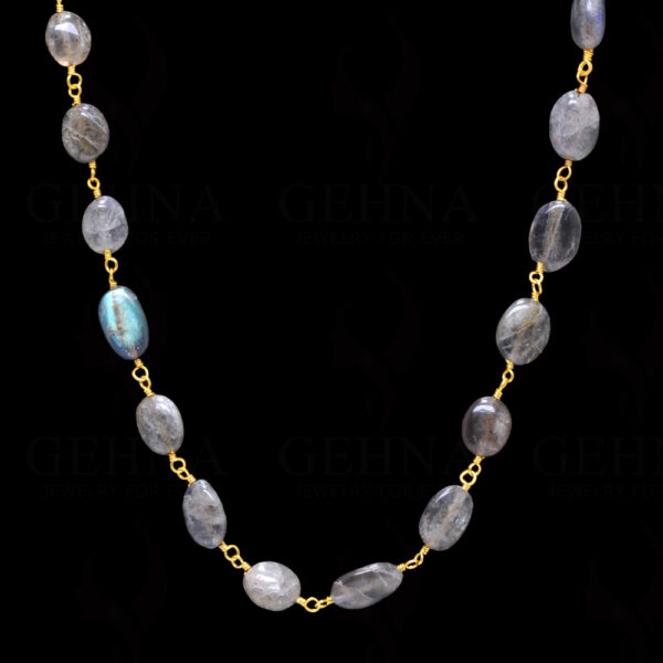 Labradorite Gemstone Oval Chain In .925 Sterling Silver CS-1074