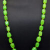 Peridot Green Tumble Necklace & Earrings With Gold Plated Spacer Beads FN-1074