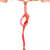 2 Rows Necklace Of Rose Quartz & Chalcedony Tumbles With Gold Spacer Bead FN-1075