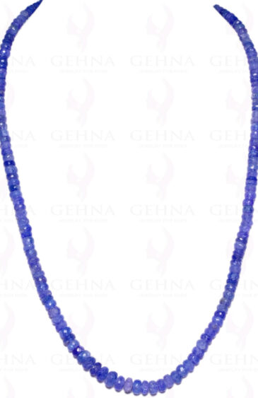 Tanzanite Gemstone Round Faceted Bead Strand Necklace NS-1076