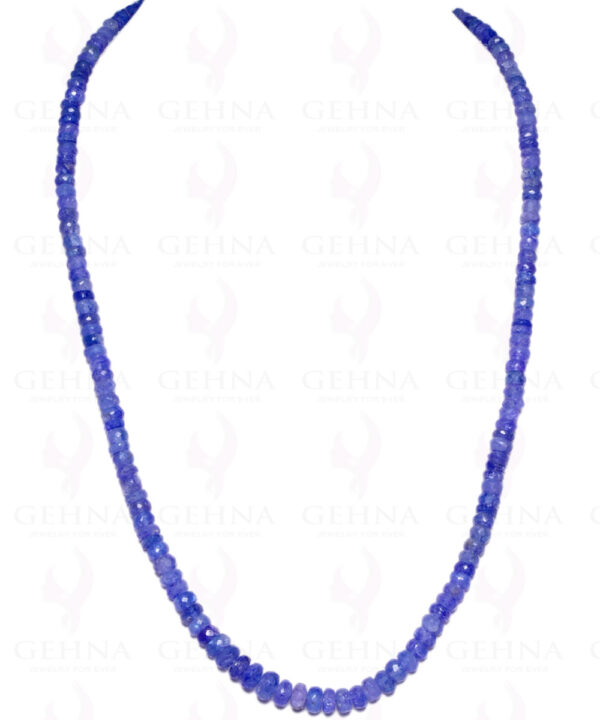 Tanzanite Gemstone Round Faceted Bead Strand Necklace NS-1076