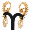 Pearl & Simulated Diamond Studded Alluring Ear Cuff Earrings FE-1076