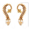 Pearl & Simulated Diamond Studded Alluring Ear Cuff Earrings FE-1076
