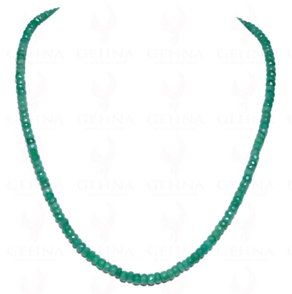 Natural Emerald Gemstone Round Faceted Bead Strand NP-1077