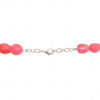 Necklace Of Chalcedony Tumbles With Silver Plated Tortoise Spacer Bead FN-1077