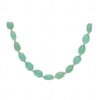 Necklace Set Of Sea Green Aquamarine Tumbles With Silver Plated Elements FN-1078