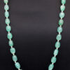 Necklace Set Of Sea Green Aquamarine Tumbles With Silver Plated Elements FN-1078