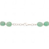 Necklace Set Of Sea Green Aquamarine Tumbles With Silver Plated Elements FN-1078