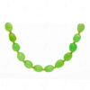 Necklace Set Of Prehnite Tumble Shaped Bead With Gold Plated Elements FN-1079