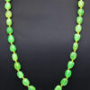 Necklace Set Of Prehnite Tumble Shaped Bead With Gold Plated Elements FN-1079