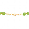 Necklace Set Of Prehnite Tumble Shaped Bead With Gold Plated Elements FN-1079