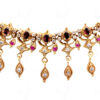 Tourmaline & Simulated Diamond Studded Jewelry Necklace Set FN-1081