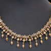 Tourmaline & Simulated Diamond Studded Jewelry Necklace Set FN-1081