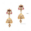 Tourmaline & Simulated Diamond Studded Jewelry Necklace Set FN-1081