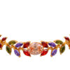 Multicolor Tourmaline Studded Beautiful Wedding Necklace & Earring Set FN-1085