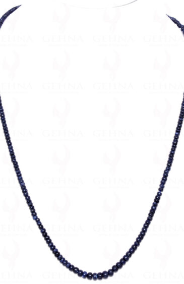 Single Strand Of Blue Sapphire Gemstone Round Cabochon Bead NP-1086