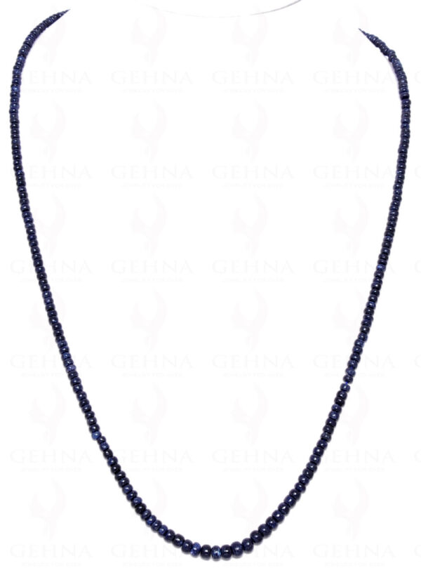 Single Strand Of Blue Sapphire Gemstone Round Cabochon Bead NP-1086