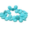 Turquoise Gemstone Almond Shape Flexible Bracelet BS-1086