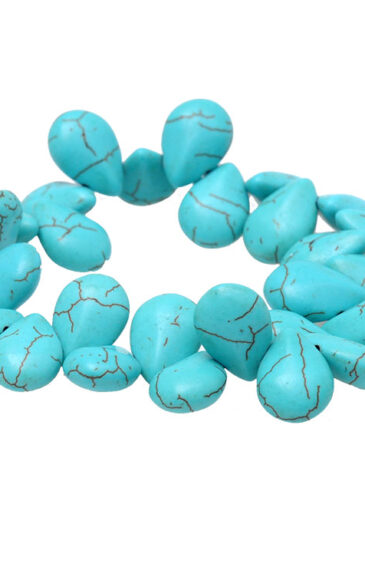Turquoise Gemstone Almond Shape Flexible Bracelet BS-1086