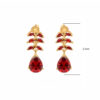 Red Garnet Color Stone Studded Beautiful Necklace & Earring Set FN-1086