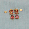 Red Garnet Color Stone Studded Beautiful Necklace & Earring Set FN-1086