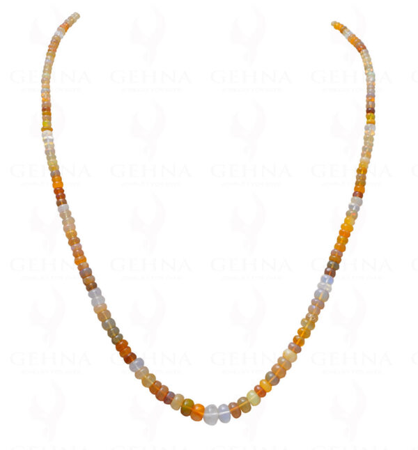 Multi Color Australian Opal Gemstone Round Cabochon Bead Strand Necklace NS-1087