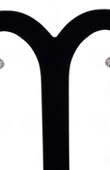 Pearl, Simulated Diamond & Ruby Studded Earring FE-1087