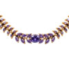 Tanzanite Color Stone Studded Evening Party Wear Necklace & Earring Set FN-1087