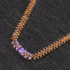 Tanzanite Color Stone Studded Evening Party Wear Necklace & Earring Set FN-1087